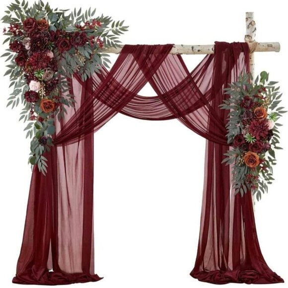 Wedding Arch Flowers with Drapes Kit (Pack of 4) - Picture 1 of 6
